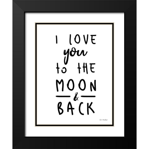 To the Moon    Black Modern Wood Framed Art Print with Double Matting by Seven Trees Design