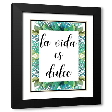 Spanish Life is Sweet Black Modern Wood Framed Art Print with Double Matting by Stellar Design Studio