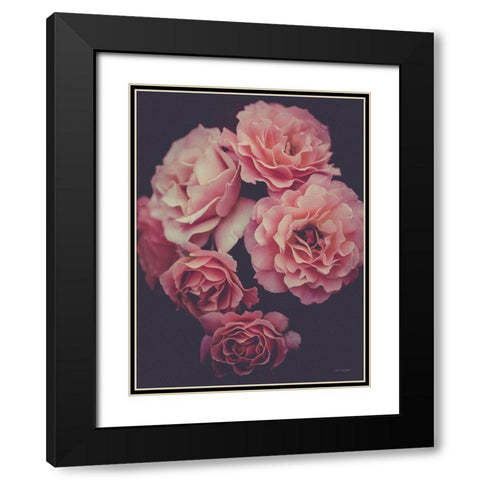 Dreamy Roses Black Modern Wood Framed Art Print with Double Matting by Seven Trees Design