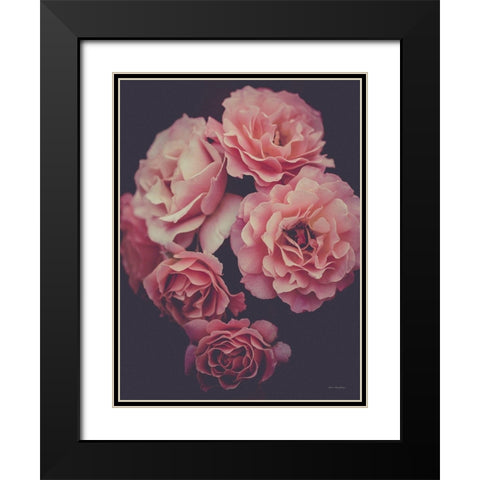 Dreamy Roses Black Modern Wood Framed Art Print with Double Matting by Seven Trees Design