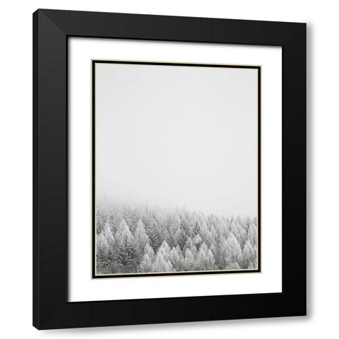 The White Forest   Black Modern Wood Framed Art Print with Double Matting by Seven Trees Design