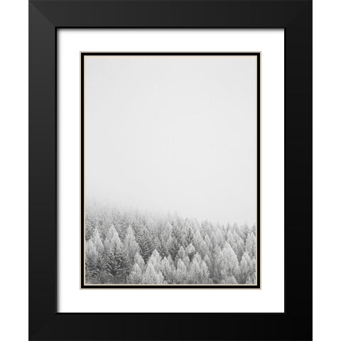 The White Forest   Black Modern Wood Framed Art Print with Double Matting by Seven Trees Design