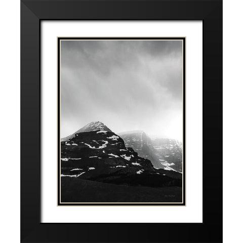 The Snow Mountain   Black Modern Wood Framed Art Print with Double Matting by Seven Trees Design
