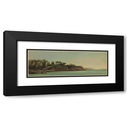 Vintage Landscape   Black Modern Wood Framed Art Print with Double Matting by Seven Trees Design
