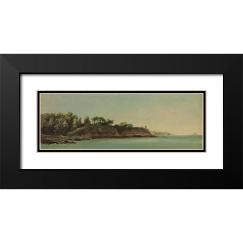 Vintage Landscape   Black Modern Wood Framed Art Print with Double Matting by Seven Trees Design