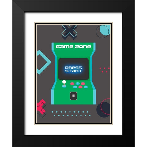 Game Zone     Black Modern Wood Framed Art Print with Double Matting by Seven Trees Design