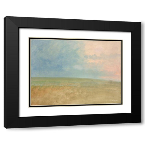 Peaceful Field Black Modern Wood Framed Art Print with Double Matting by Seven Trees Design