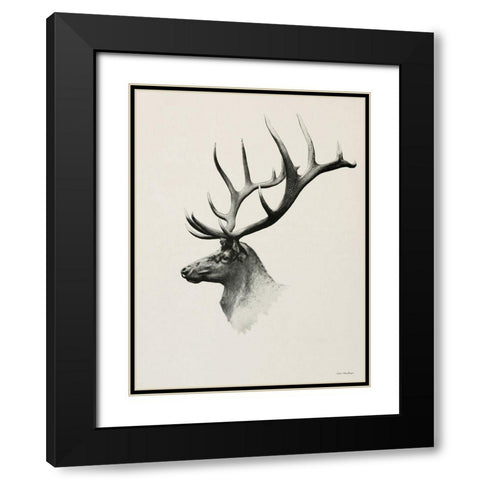 Mountain Reindeer    Black Modern Wood Framed Art Print with Double Matting by Seven Trees Design