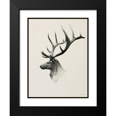 Mountain Reindeer    Black Modern Wood Framed Art Print with Double Matting by Seven Trees Design