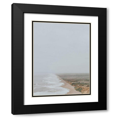 Fog and Waves Black Modern Wood Framed Art Print with Double Matting by Seven Trees Design