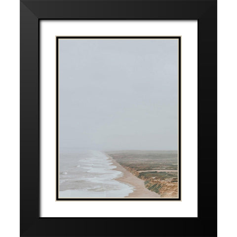 Fog and Waves Black Modern Wood Framed Art Print with Double Matting by Seven Trees Design