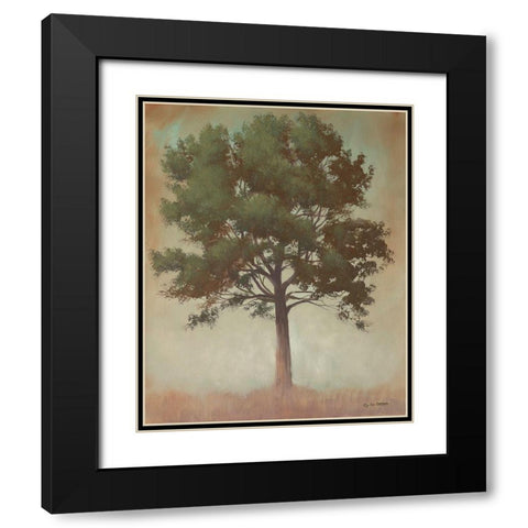 Tonal Tree Black Modern Wood Framed Art Print with Double Matting by Gagnon, Tim