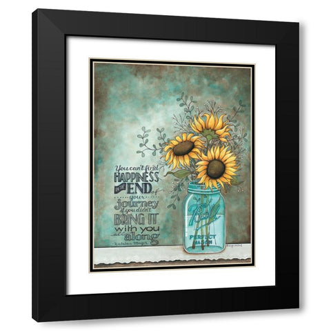 All Along Black Modern Wood Framed Art Print with Double Matting by Crawford, Tonya