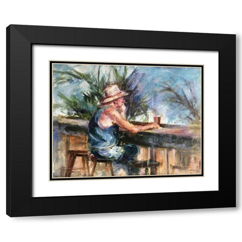 Itâ€™s 5:00 Somewhere Black Modern Wood Framed Art Print with Double Matting by Owen-Cullimore, Tracy