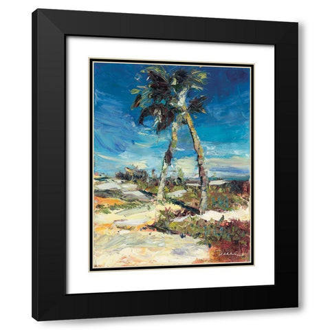 Twin Palm Black Modern Wood Framed Art Print with Double Matting by Owen-Cullimore, Tracey