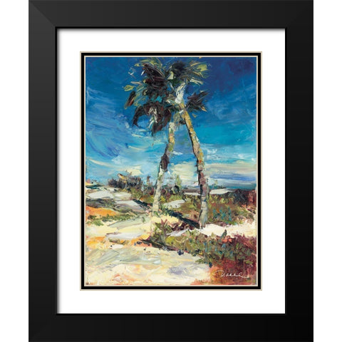 Twin Palm Black Modern Wood Framed Art Print with Double Matting by Owen-Cullimore, Tracey