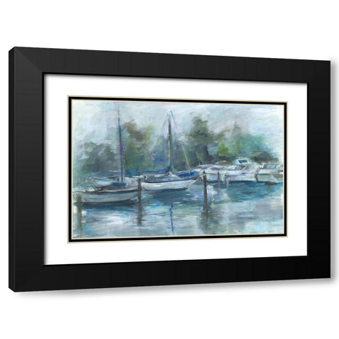 Lagoon Black Modern Wood Framed Art Print with Double Matting by Owen-Cullimore, Tracy