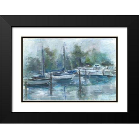 Lagoon Black Modern Wood Framed Art Print with Double Matting by Owen-Cullimore, Tracy