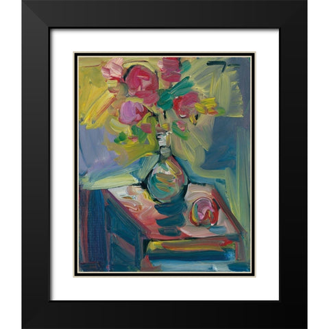 The Night Stand Black Modern Wood Framed Art Print with Double Matting by Trujillo, Jose