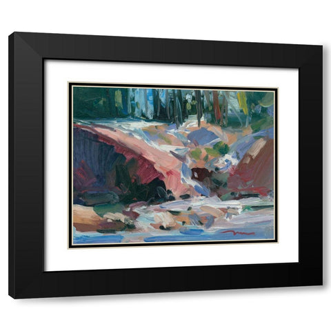 Cascade Black Modern Wood Framed Art Print with Double Matting by Trujillo, Jose
