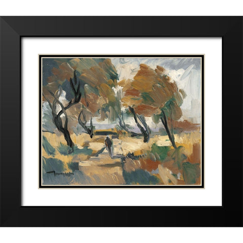 Early Walk   Black Modern Wood Framed Art Print with Double Matting by Trujillo, Jose