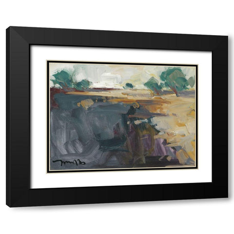 Abstract Landscape     Black Modern Wood Framed Art Print with Double Matting by Trujillo, Jose
