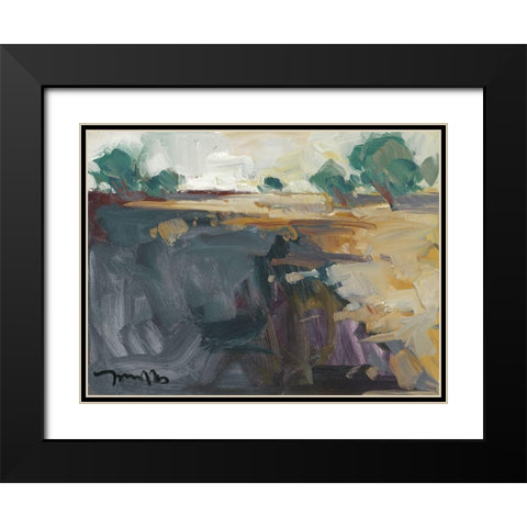 Abstract Landscape     Black Modern Wood Framed Art Print with Double Matting by Trujillo, Jose