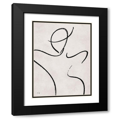 Miss Carmen Black Modern Wood Framed Art Print with Double Matting by Yass Naffas Designs