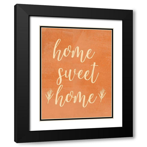 Home Sweet Home Black Modern Wood Framed Art Print with Double Matting by Yass Naffas Designs