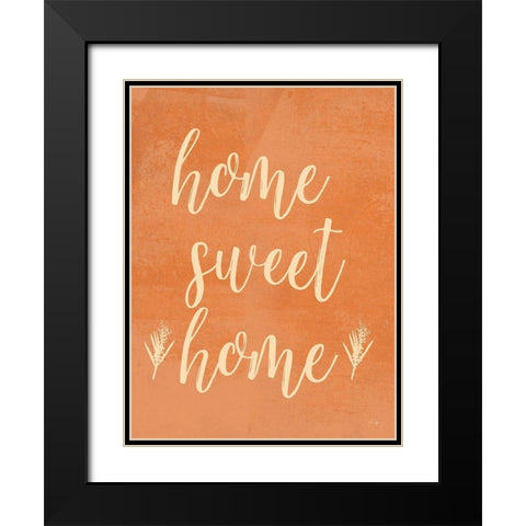 Home Sweet Home Black Modern Wood Framed Art Print with Double Matting by Yass Naffas Designs
