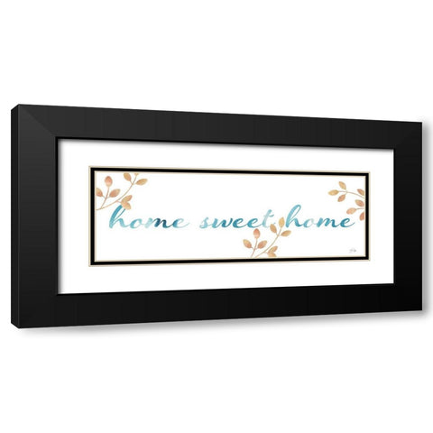 Home Sweet Home Black Modern Wood Framed Art Print with Double Matting by Yass Naffas Designs
