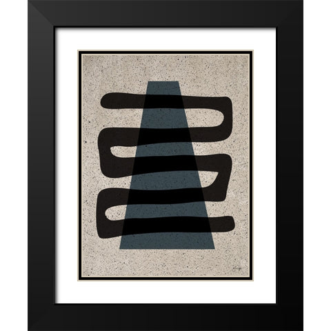 Traceable Black Modern Wood Framed Art Print with Double Matting by Yass Naffas Designs