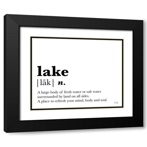 Lake Definition Black Modern Wood Framed Art Print with Double Matting by Yass Naffas Designs