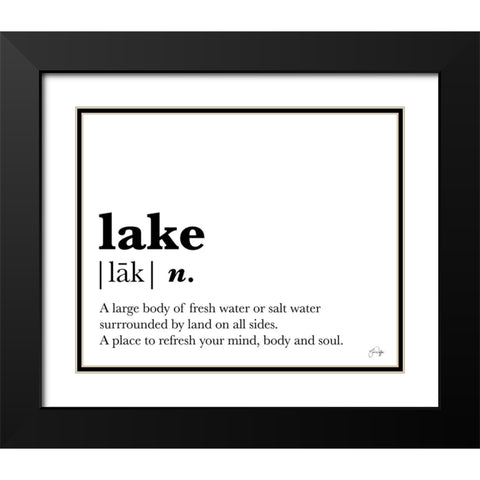 Lake Definition Black Modern Wood Framed Art Print with Double Matting by Yass Naffas Designs