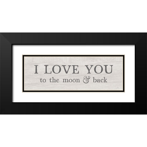 I Love You Black Modern Wood Framed Art Print with Double Matting by Yass Naffas Designs