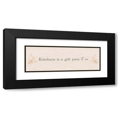 Pass It On Black Modern Wood Framed Art Print with Double Matting by Yass Naffas Designs