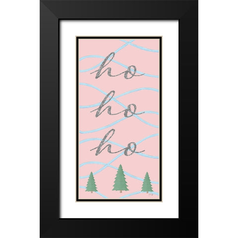 Ho, Ho, Ho Black Modern Wood Framed Art Print with Double Matting by Yass Naffas Designs