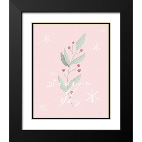 Season of Joy Black Modern Wood Framed Art Print with Double Matting by Yass Naffas Designs