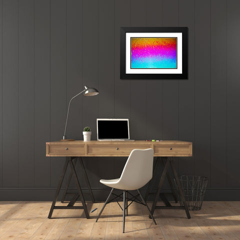 Abstract pattern of refracted light in soap bubble Black Modern Wood Framed Art Print with Double Matting by Jones, Adam