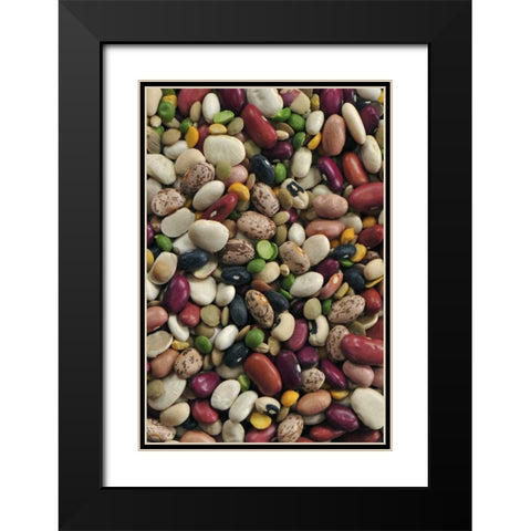 USA Colorful dried bean soup mixture Black Modern Wood Framed Art Print with Double Matting by Terrill, Steve