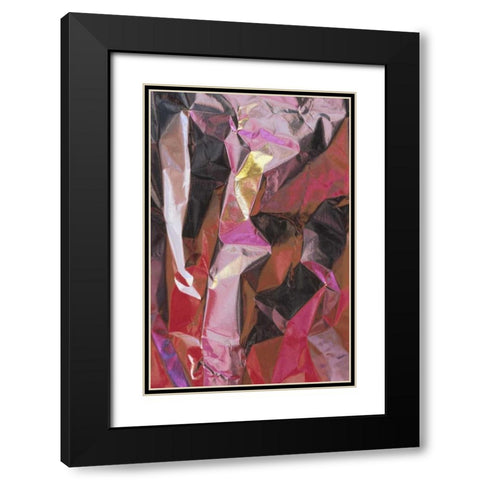 Close-up of aluminum foil abstract Black Modern Wood Framed Art Print with Double Matting by Rotenberg, Nancy