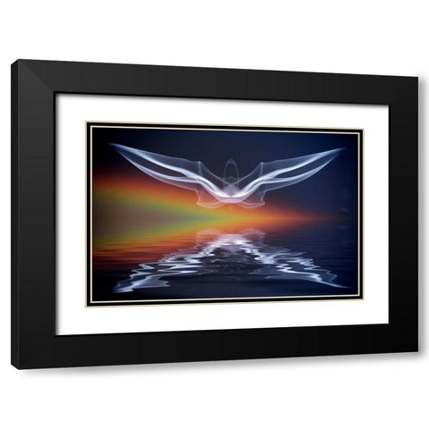 Artistic creation of angel or spirit Black Modern Wood Framed Art Print with Double Matting by Zuckerman, Jim