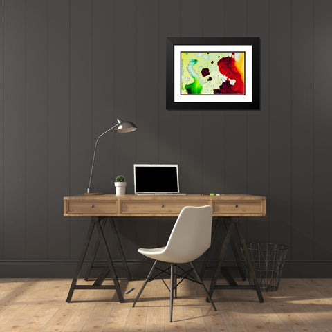 Color abstract Black Modern Wood Framed Art Print with Double Matting by Muench, Zandria