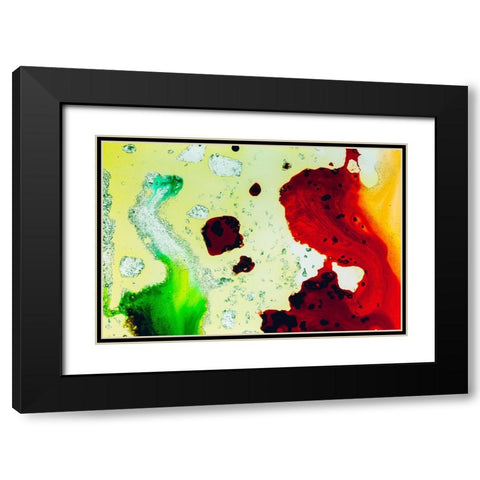 Color abstract Black Modern Wood Framed Art Print with Double Matting by Muench, Zandria