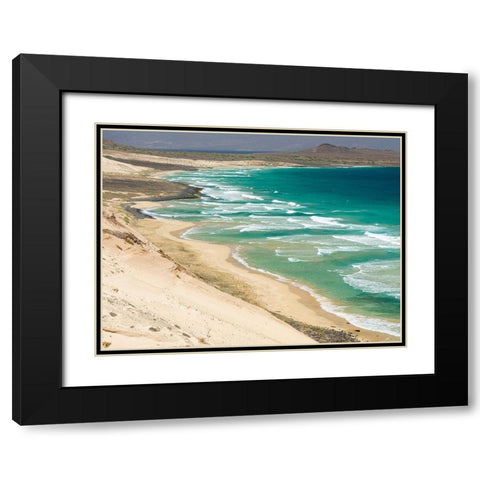 Coastal landscape near Calhau Island Sao Vicente-Cape Verde Black Modern Wood Framed Art Print with Double Matting by Zwick, Martin