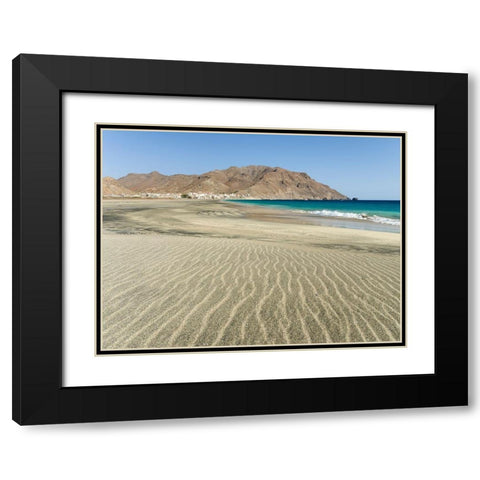 The beach near Sao Pedro Island Sao Vicente-Cape Verde Black Modern Wood Framed Art Print with Double Matting by Zwick, Martin