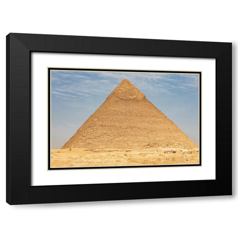 Africa-Egypt-Cairo Giza plateau Pyramid of Khafre in Giza Black Modern Wood Framed Art Print with Double Matting by Wilson, Emily
