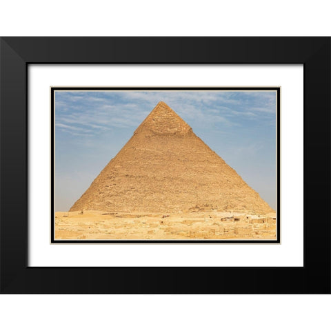 Africa-Egypt-Cairo Giza plateau Pyramid of Khafre in Giza Black Modern Wood Framed Art Print with Double Matting by Wilson, Emily