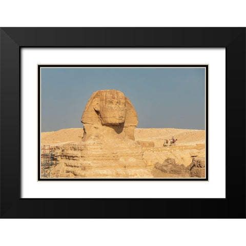Africa-Egypt-Cairo Giza plateau Great Sphinx of Giza Black Modern Wood Framed Art Print with Double Matting by Wilson, Emily