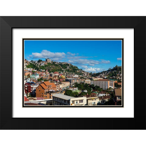 Madagascar-Antananarivo View of the city Black Modern Wood Framed Art Print with Double Matting by Hogstrom, Inger